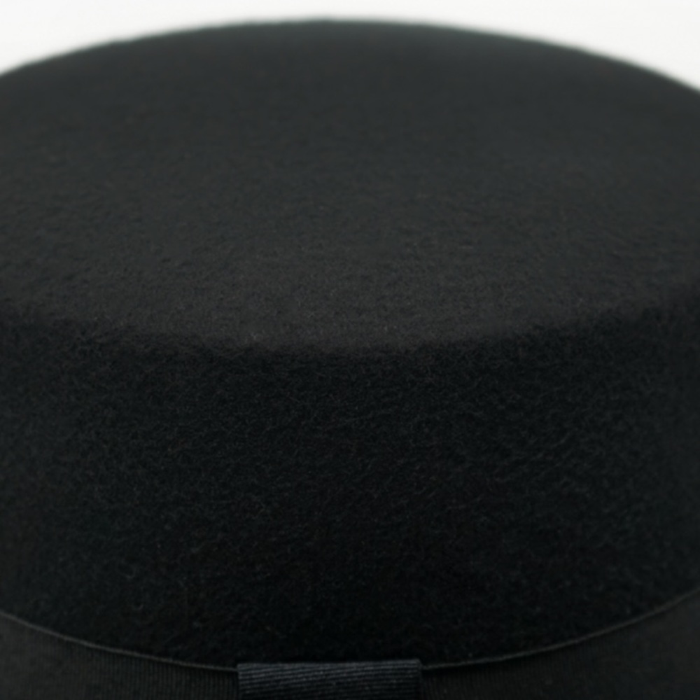 Gypsy Bohemian Black Wool Boater Hat - Picture 10 of 10